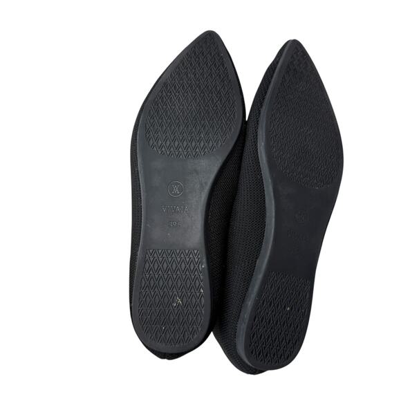 Vivaia Aria Pointed Toe Ballet Flats Black Knit Capsole Office Women 39.5 US 8.5 - Picture 6 of 8